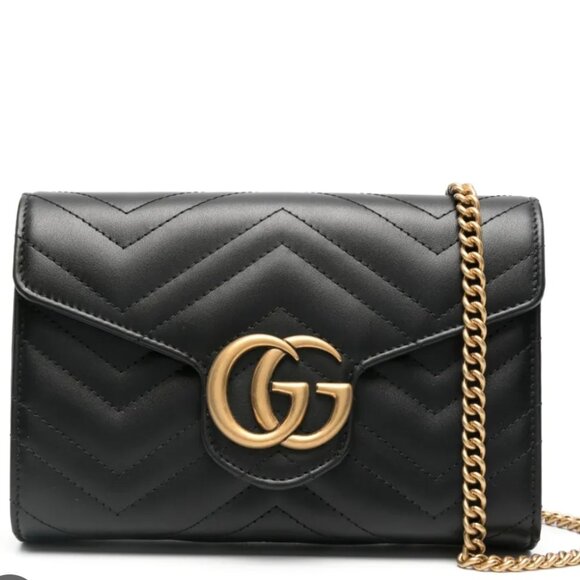 Gucci Marmont Leather Shoulder Bag 650-081425 - Picture 1 of 14